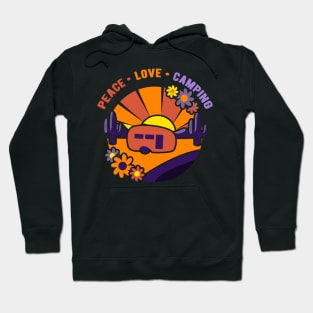 Peace Love Camping Caravan Grandma Renter Gift Hoodie